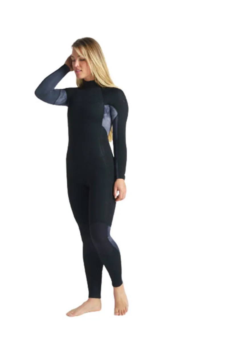C-Skins Surflite 5:4:3 Women's GBS Back Zip Steamer Wetsuit Raven/Black-8